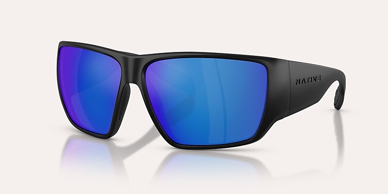 Sunglasses Native Sightcaster II L (64-13) with Blue Reflex Polarized lens and Matte Black frame Image 1 of 6