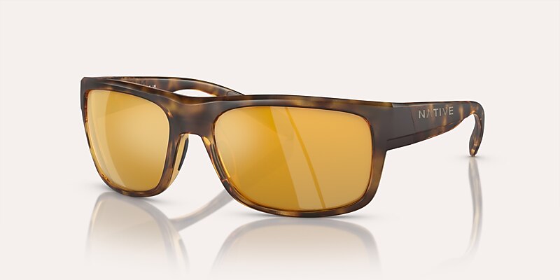 Lunettes de soleil Native Ashdown M (59-17) avec Reflet bronze verre et Écaille de tortue mate monture Image 1 de 5