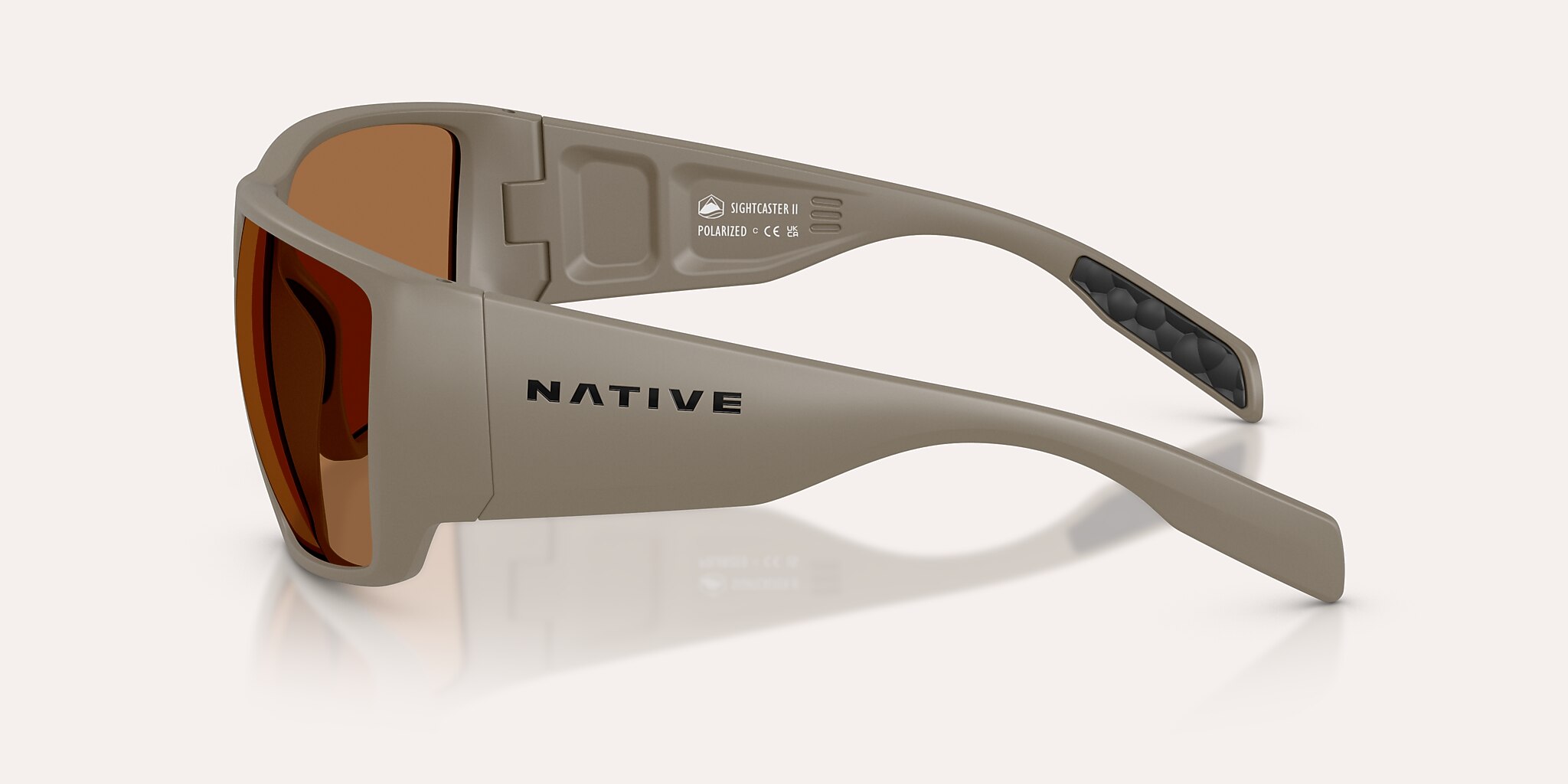 Sunglasses Native Sightcaster II L (64-13) with Brown lens and Matte Desert Tan frame Image 3 of 6