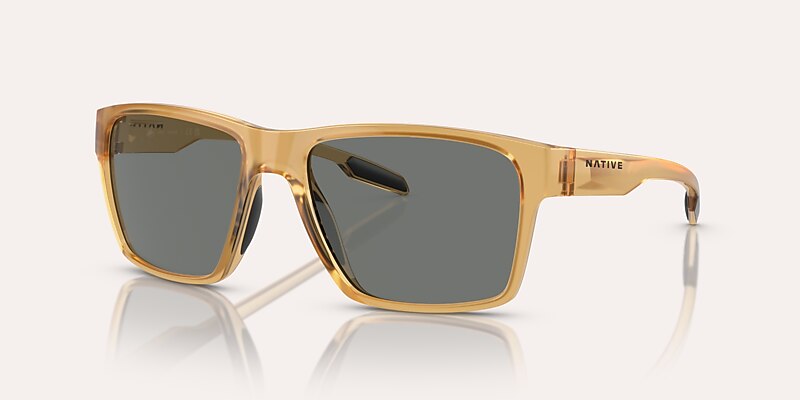 Lunettes de soleil Native Breck XL (56-17) avec Gris Polarisant verre et Cristal topaze monture Image 1 de 5