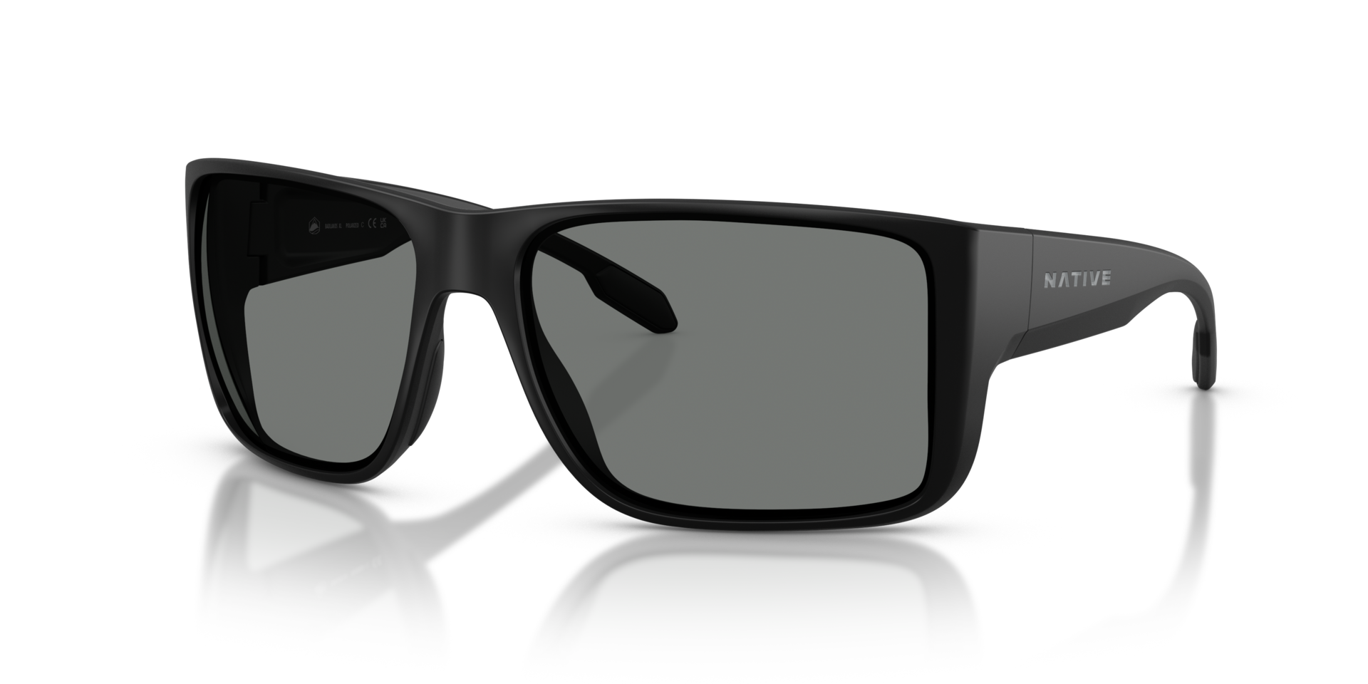 Badlands XL Sunglasses Grey Polarized | Native Eyewear®