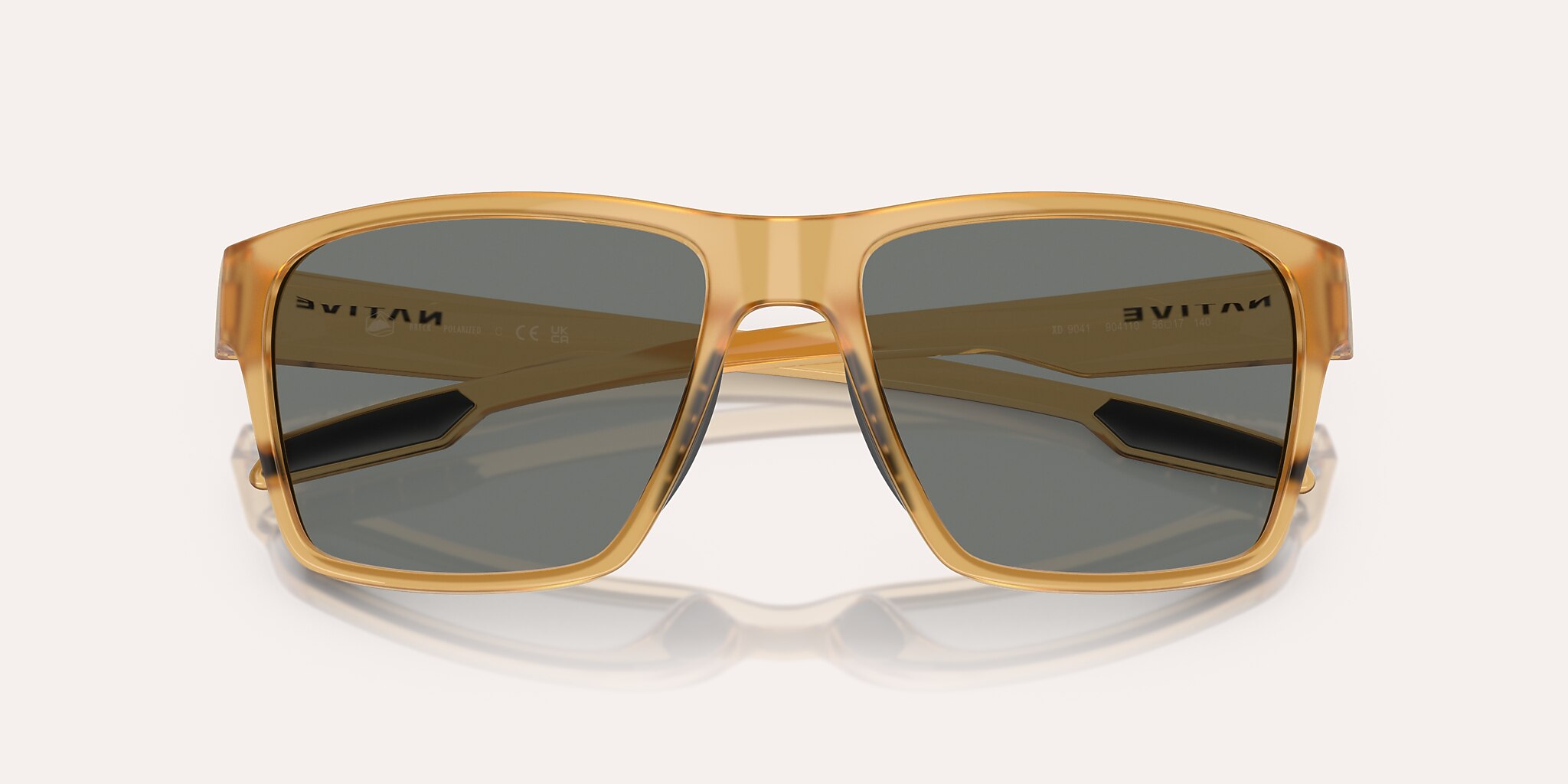 Lunettes de soleil Native Breck XL (56-17) avec Gris Polarisant verre et Cristal topaze monture Image 5 de 5