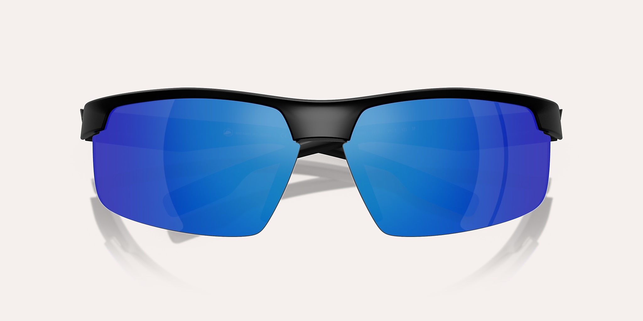 Sunglasses Native Ridge-Runner Crest XL (69-09) with Blue Reflex Polarized lens and Matte Black frame Image 5 of 6