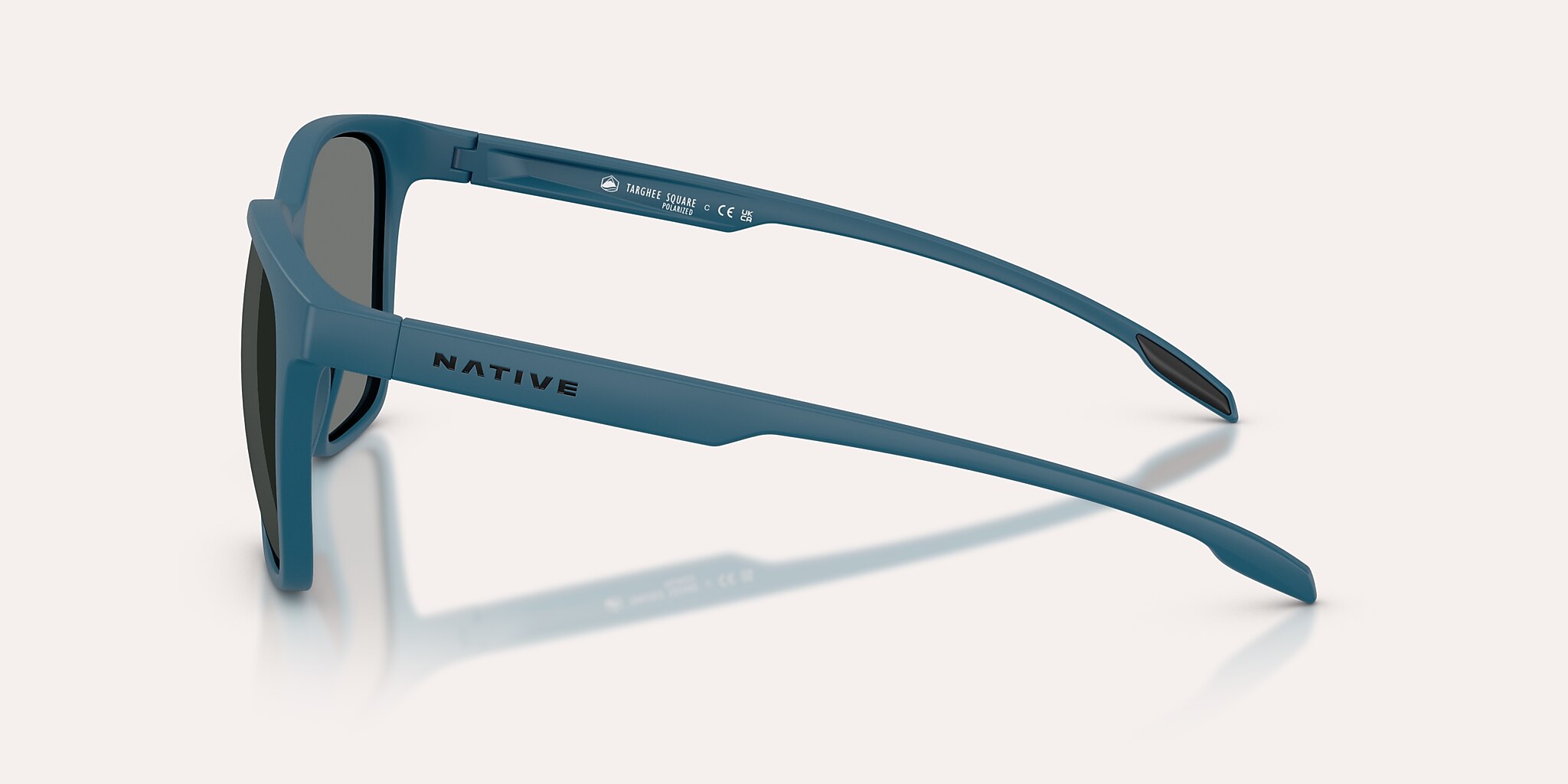 Sunglasses Native Targhee Square XL (54-20) with Grey Polarized lens and Overland Blue frame Image 3 of 5