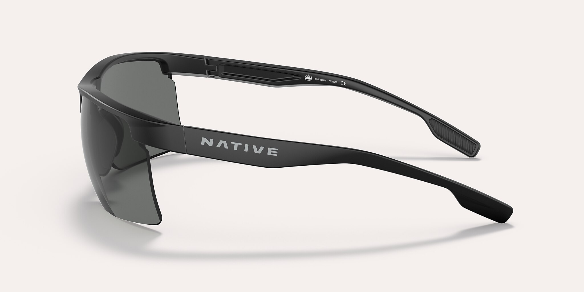 Sunglasses Native Ridge-Runner XL (68-09) with Grey lens and Matte Black frame Image 3 of 5