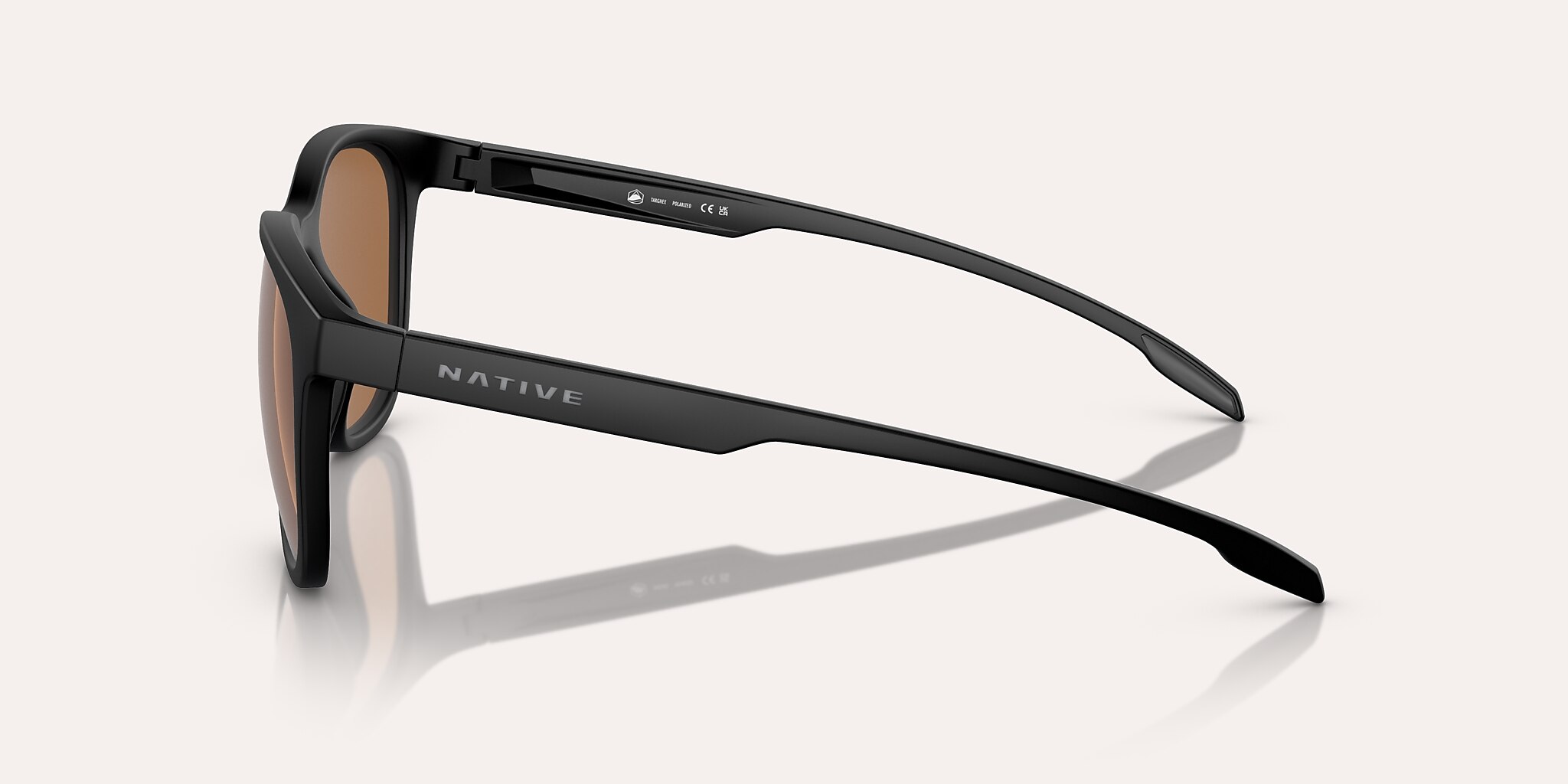 Sunglasses Native Targhee XXL (54-21) with Brown lens and Matte Black frame Image 3 of 5