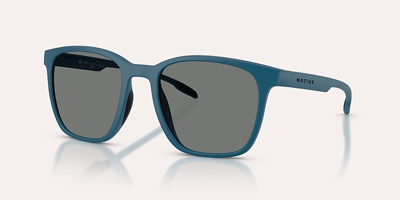 Sunglasses Native Targhee Square XL (54-20) with Grey Polarized lens and Overland Blue frame Image 1 of 5