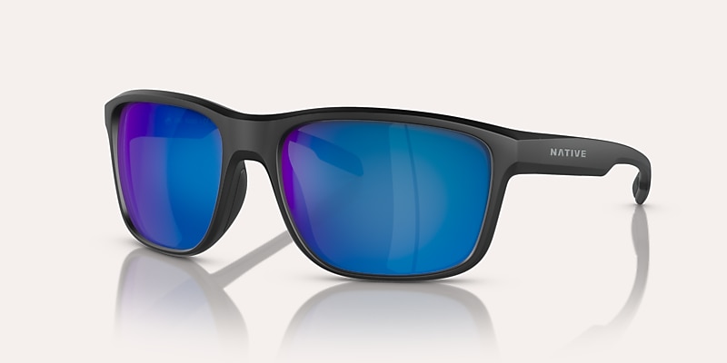 Sunglasses Native Gorge L (59-17) with Blue lens and Matte Black frame Image 1 of 5