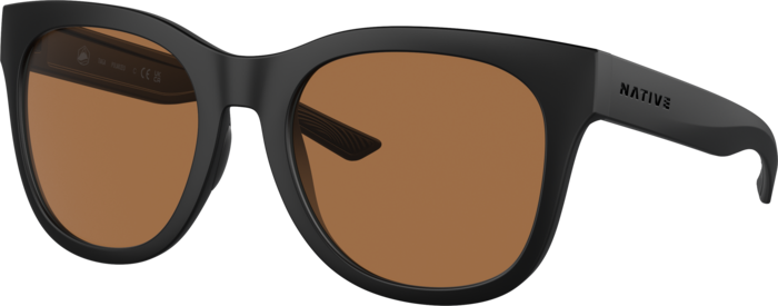 NWT Native Eyewear Tiaga Matte Black/Brown Polarized Sunglasses Native Eyewear Tiaga Polarized Sunglasses - Kittery Trading Post main image 3