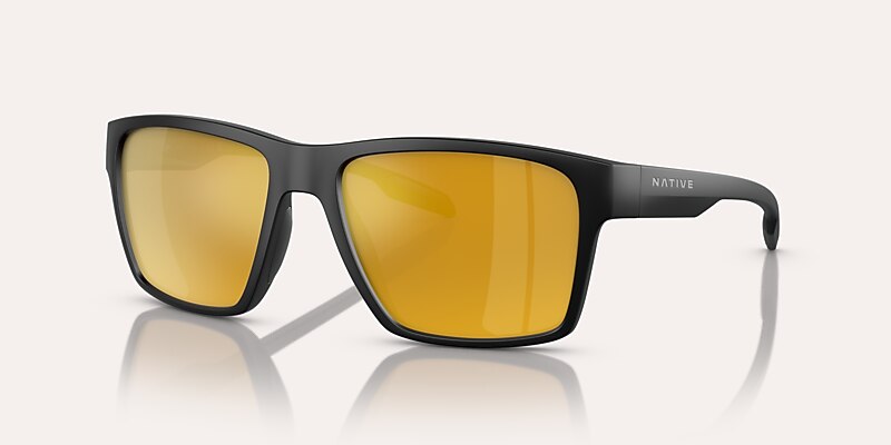 Sunglasses Native Breck XL (56-17) with Bronze lens and Matte Black frame Image 1 of 5