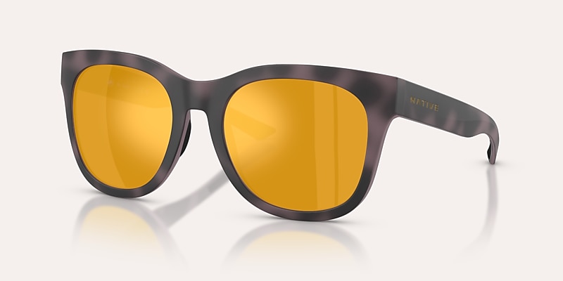 Sunglasses Native Tiaga XL (55-20) with Bronze Reflex Polarized lens and Ash Rose Tortoise frame Image 1 of 5