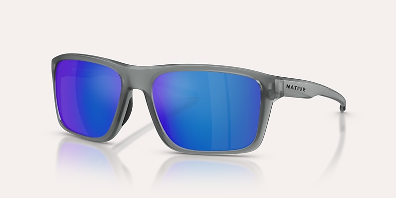 Sunglasses Native Tavern M (57-17) with Blue Reflex Polarized lens and Matte Smoke Crystal frame Image 1 of 6