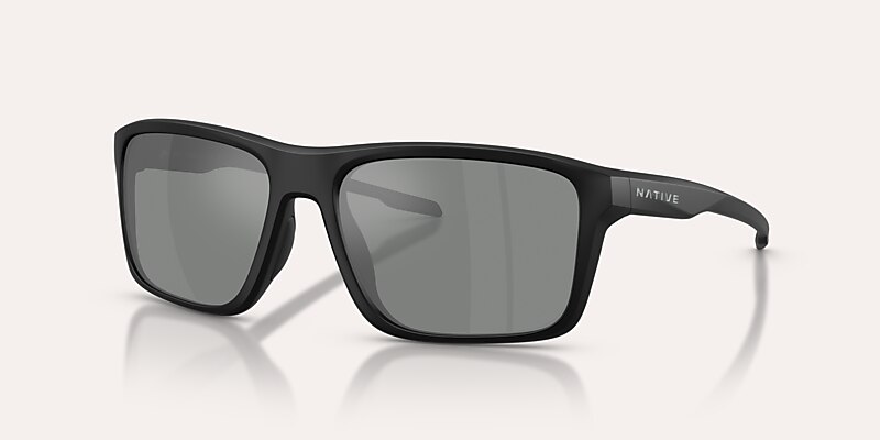 Sunglasses Native Tavern M (57-17) with Silver Reflex Polarized lens and Matte Black frame Image 1 of 6