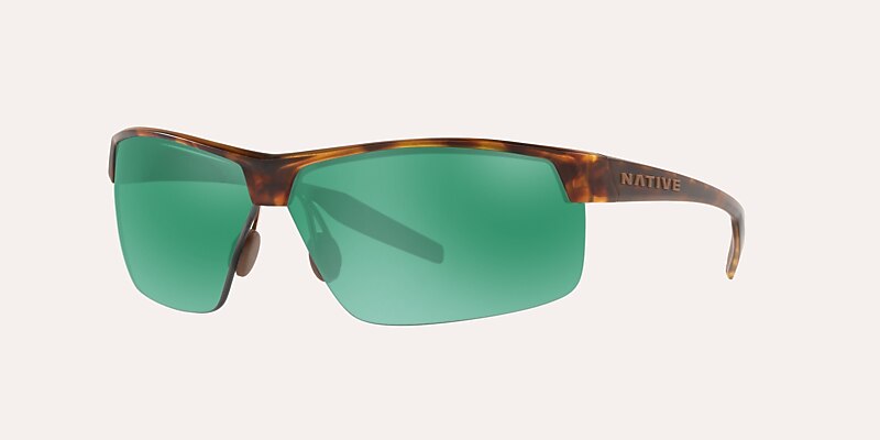 Sunglasses Native Hardtop Ultra XP S (71-05) with Green Reflex lens and Desert Tortoise frame Image 1 of 4