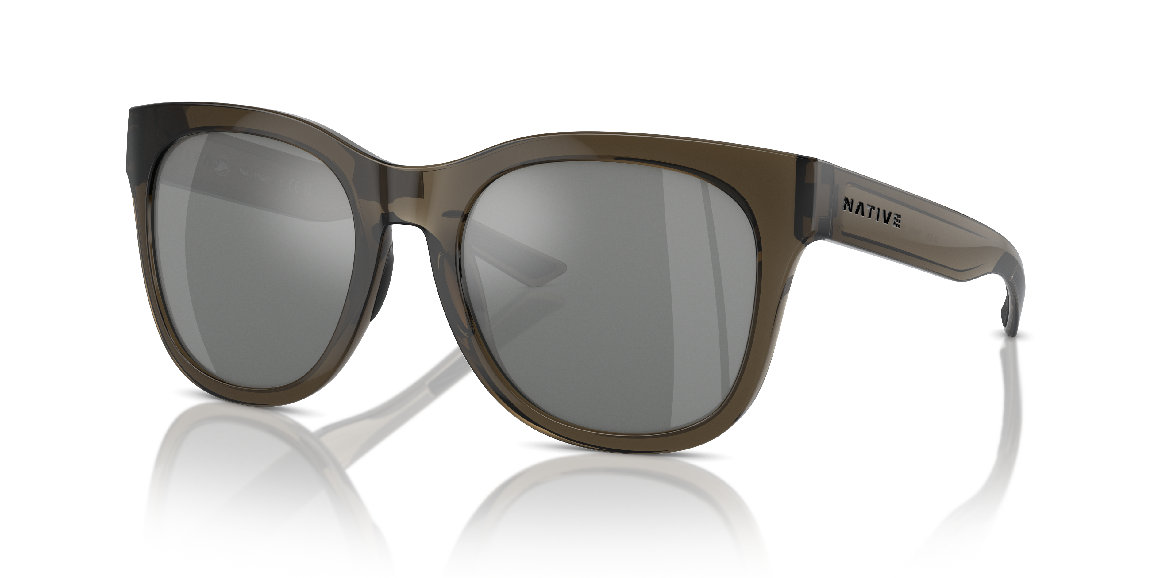 Tiaga Sunglasses Silver Reflex Polarized | Native Eyewear®
