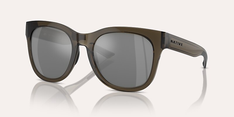 Sunglasses Native Tiaga XL (55-20) with Silver Reflex Polarized lens and Smokey Quartz frame Image 1 of 6