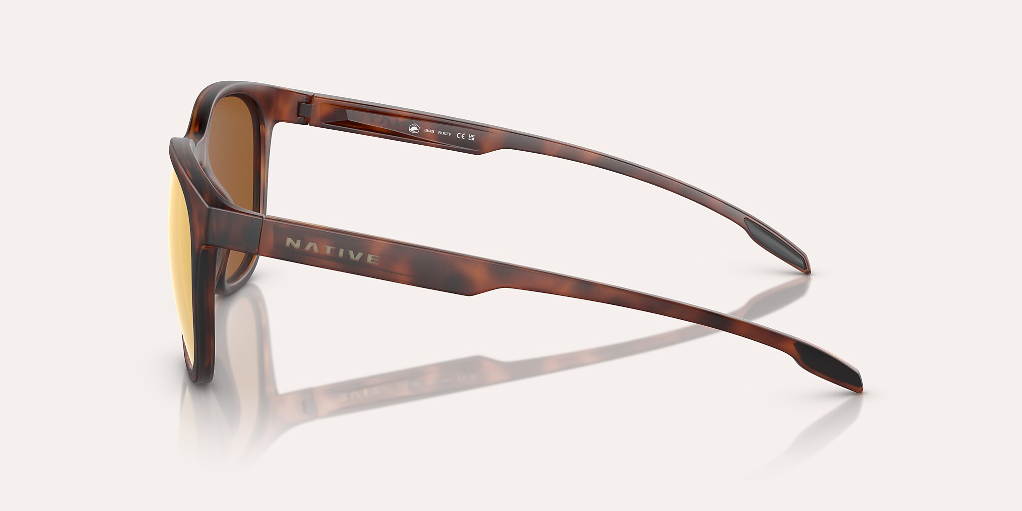 Lunettes de soleil Native Targhee XXL (54-21) avec Bronze verre et Écaille de tortue mate monture Image 3 de 5