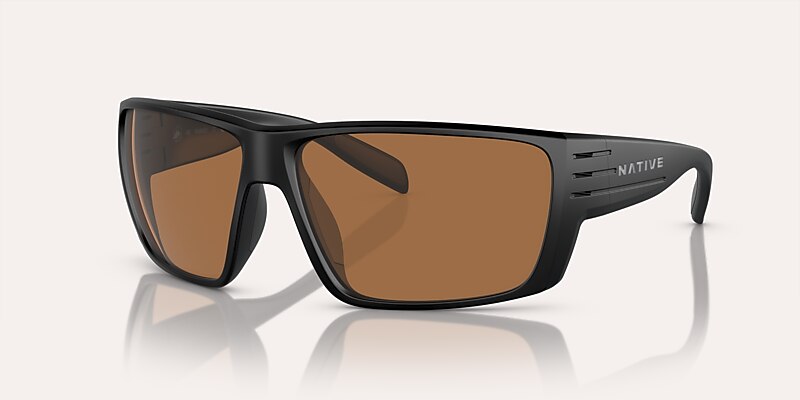 Sunglasses Native Griz L (66-14) with Brown lens and Matte Black frame Image 1 of 5