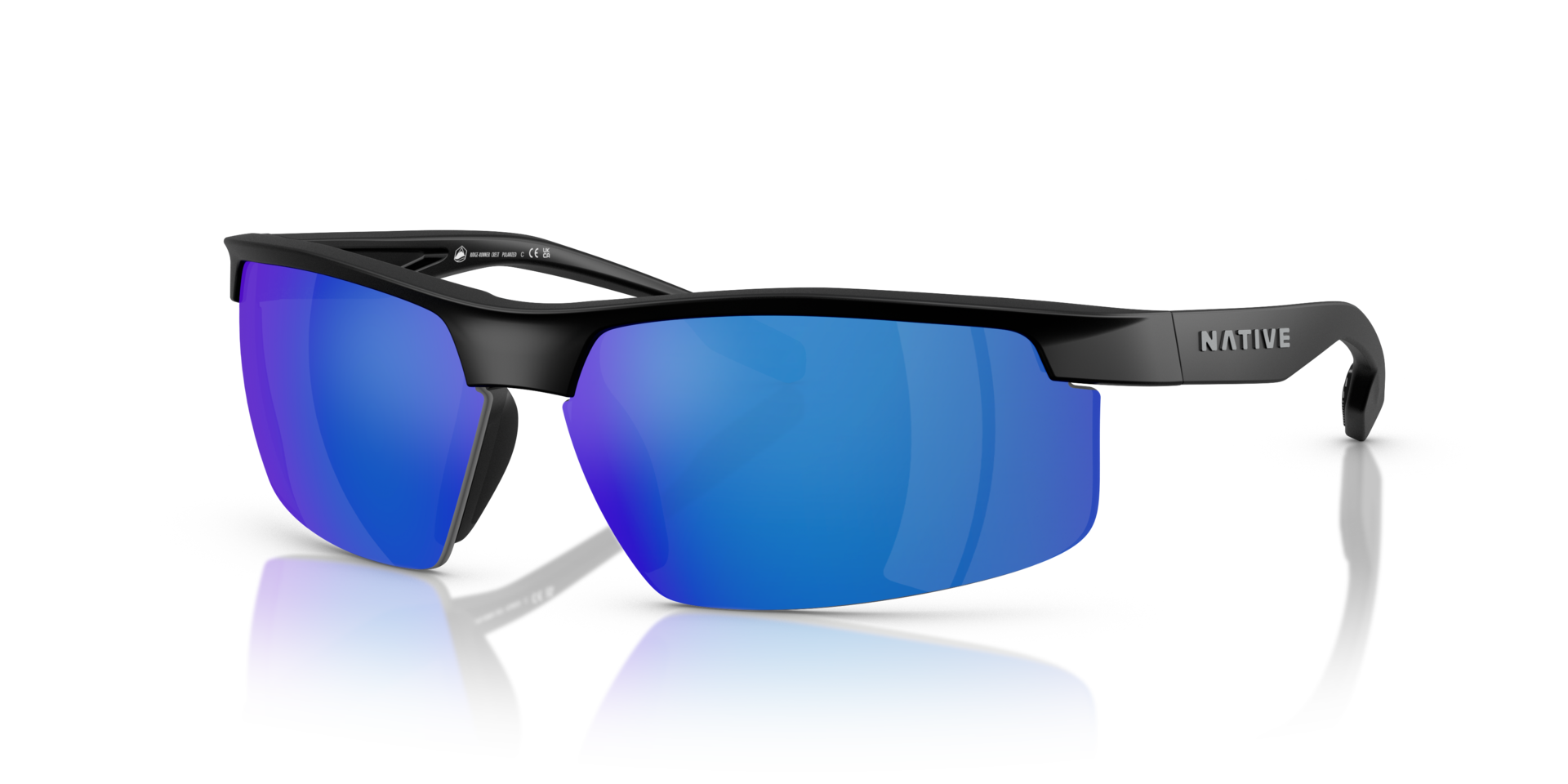 Ridge-Runner Crest Sunglasses Blue Reflex Polarized | Native Eyewear®
