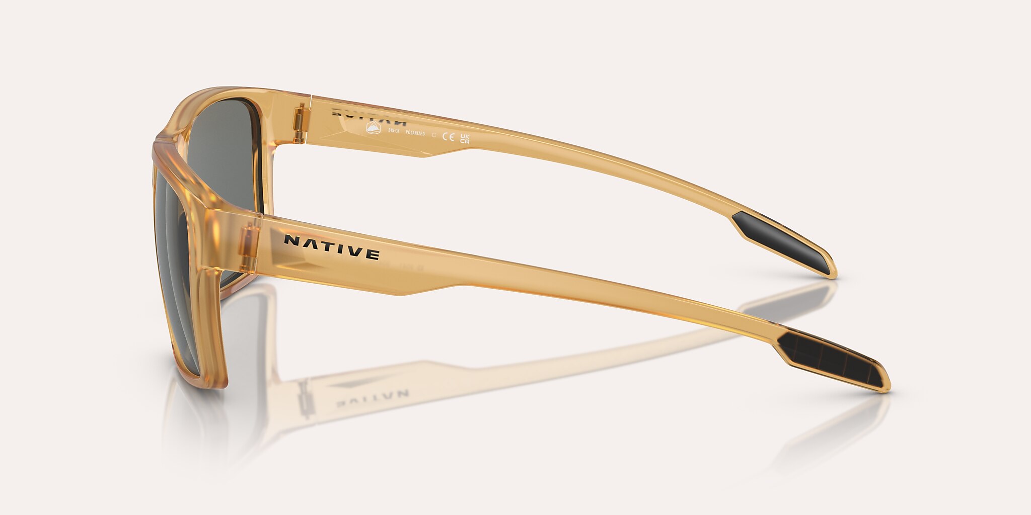Lunettes de soleil Native Breck XL (56-17) avec Gris Polarisant verre et Cristal topaze monture Image 3 de 5