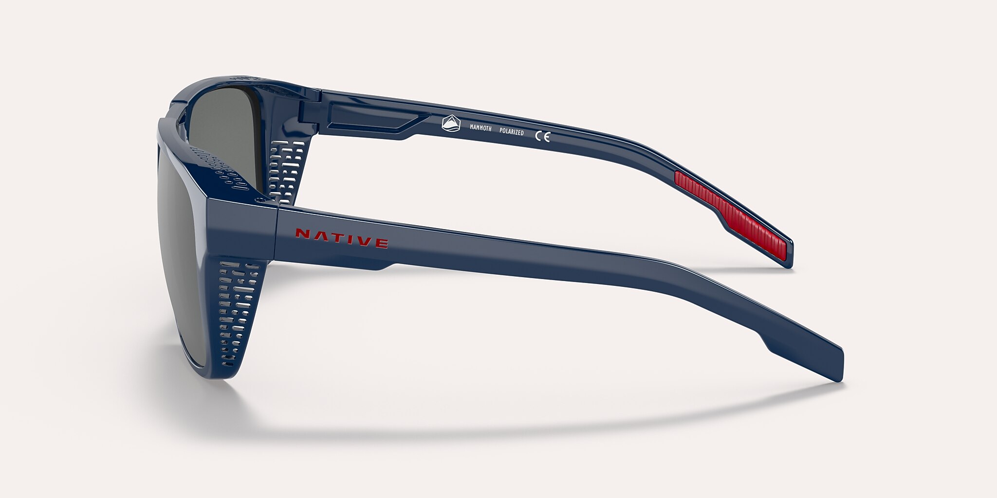 Lunettes de soleil Native Mammoth XL (57-16) avec Reflet argenté verre et Mountaineering Bleu monture Image 3 de 5