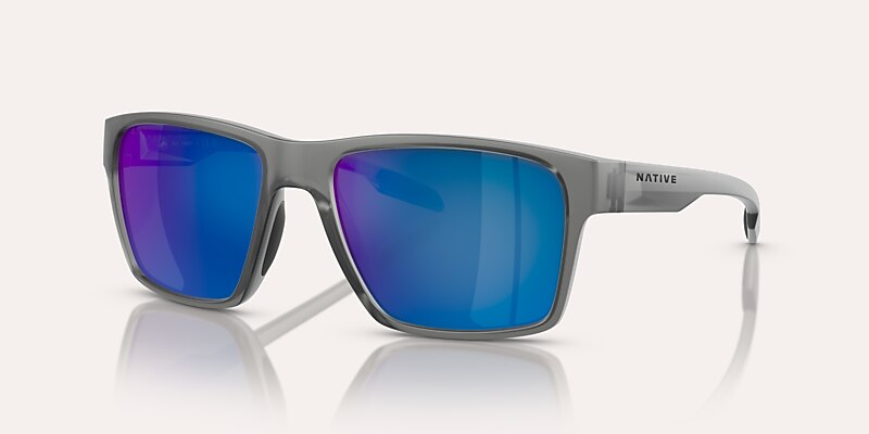 Sunglasses Native Breck XL (56-17) with Blue lens and Matte Smoke Crystal frame Image 1 of 5