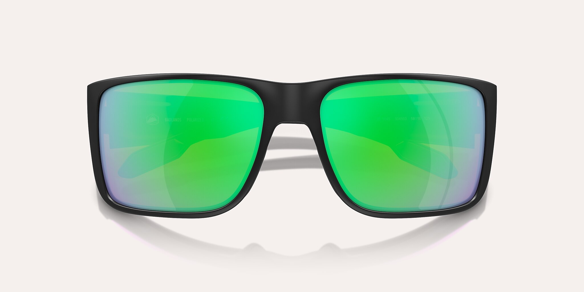Sunglasses Native Badlands M (58-16) with Green Reflex Polarized lens and Matte Black frame Image 5 of 6