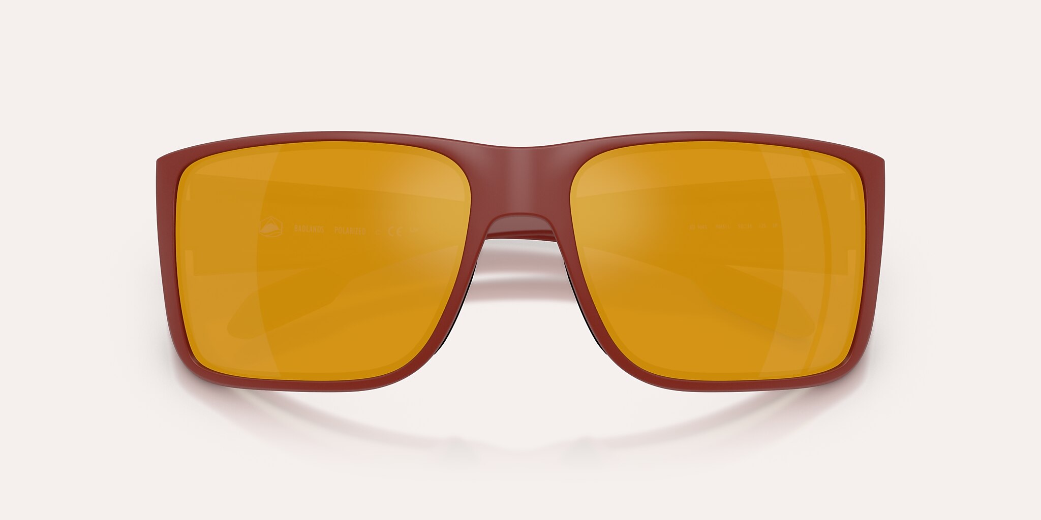Sunglasses Native Badlands M (58-16) with Bronze Reflex Polarized lens and Red frame Image 5 of 6