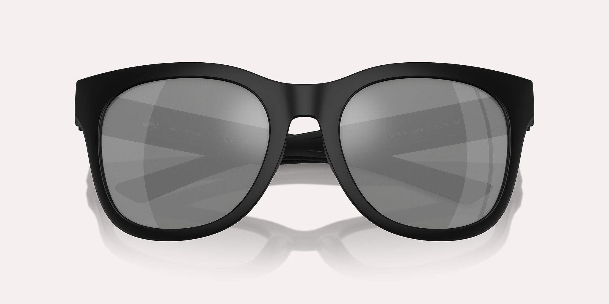 Lunettes de soleil Native Tiaga XL (55-20) avec Argent reflex polarisé verre et Noir mat monture Image 5 de 5