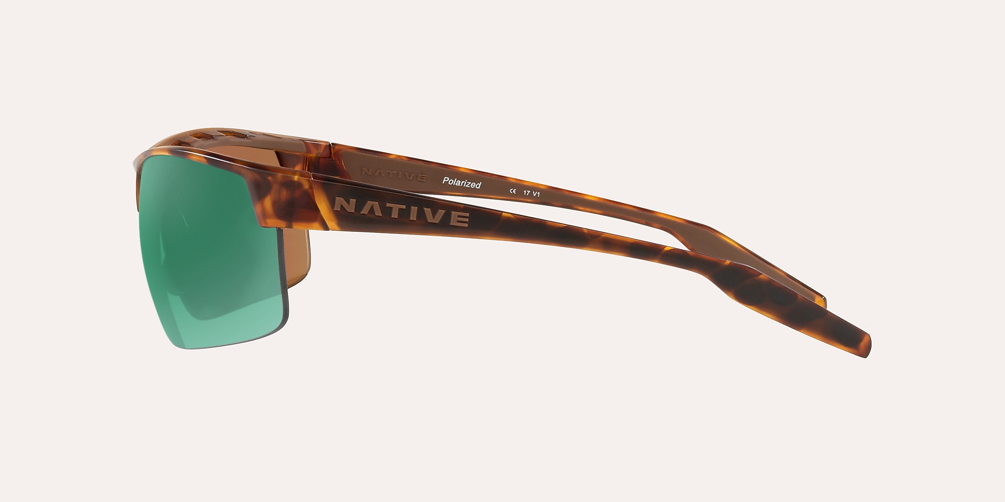 Sunglasses Native Hardtop Ultra XP S (71-05) with Green Reflex lens and Desert Tortoise frame Image 3 of 4