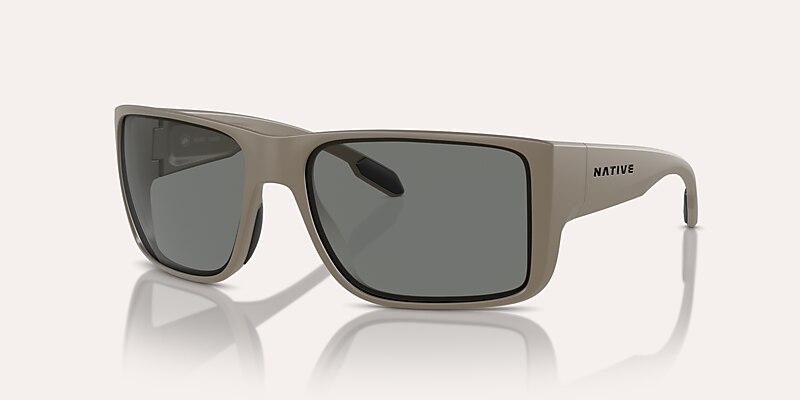 Sunglasses Native Badlands M (58-16) with Grey Polarized lens and Matte Desert Tan frame Image 1 of 6