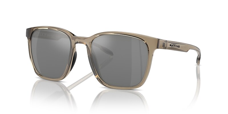 Targhee Square Sunglasses Silver Reflex Polarized | Native Eyewear®